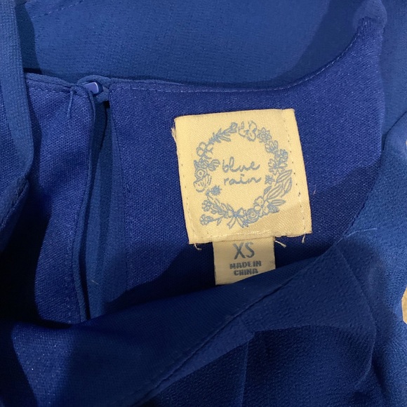 Blue mini high neck dress - Picture 2 of 5